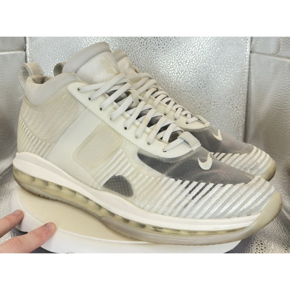 Vintage Modern Nike LeBron X John Elliott Icon QS Basketball Shoes White 11.5